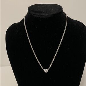 Sterling Silver Solitaire Pendant Necklace
